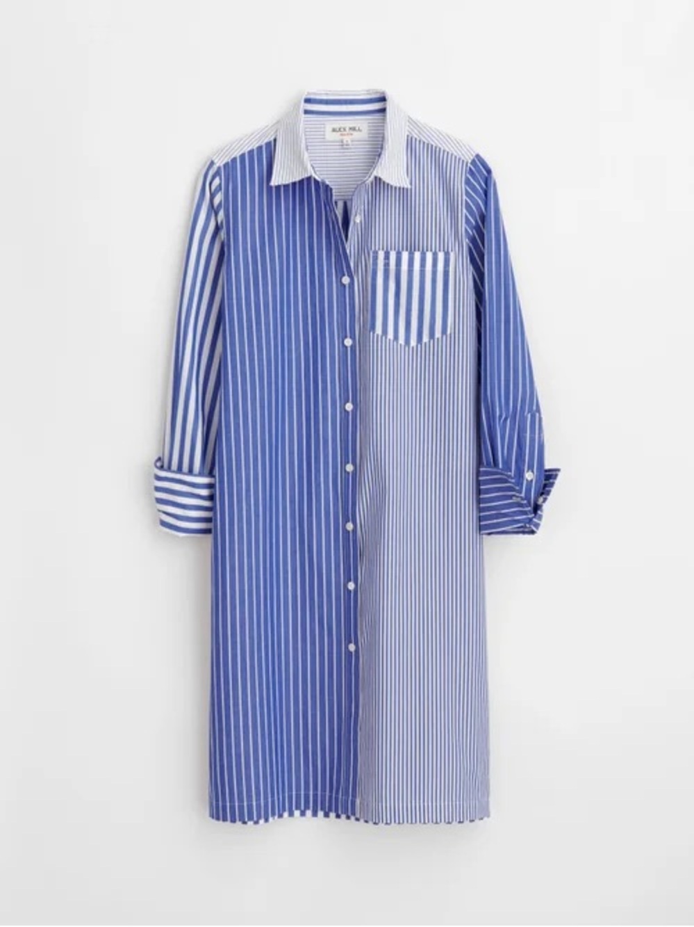 Alex Mill Blue and White Striped Button-Up Shirt